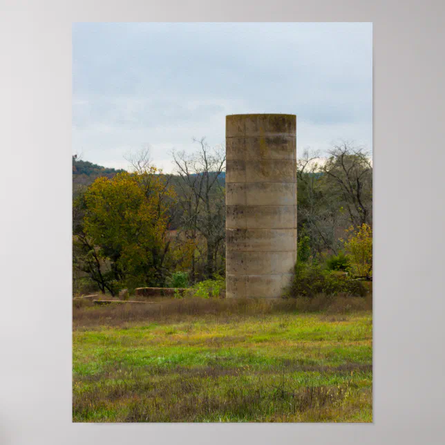 An Old Farm Silo Poster | Zazzle