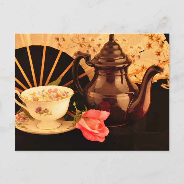 An Old-Fashioned Tea Time Post Card (Front)