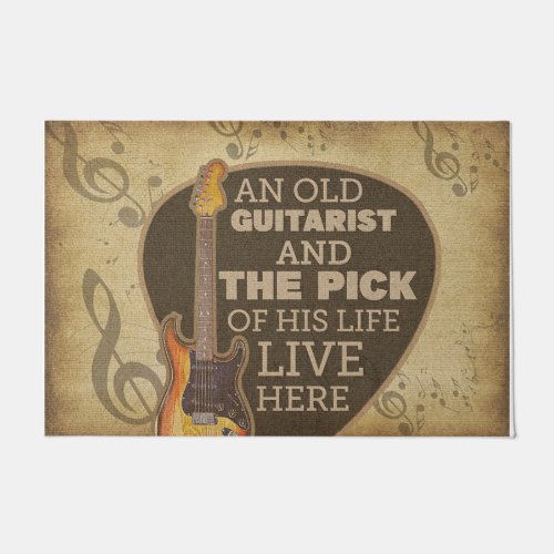 An Old Guitarist and The Pick Of His Life Doormat