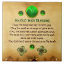 An Old Irish Blessing Parchment Ceramic Tile