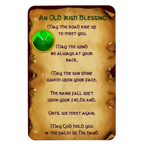 An Old Irish Blessing Parchment Magnet