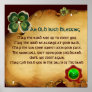 An Old Irish Blessing Parchment, Square Poster