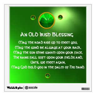 An Old Irish Blessing Shamrock Wall Decal