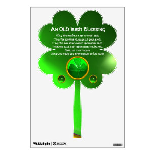 An Old Irish Blessing Shamrock Wall Decal