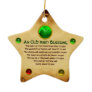 An Old Irish Christmas Blessing Star Parchment Ceramic Ornament