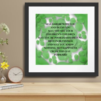 AN OLD IRISH WEDDING Blessing Framed Art