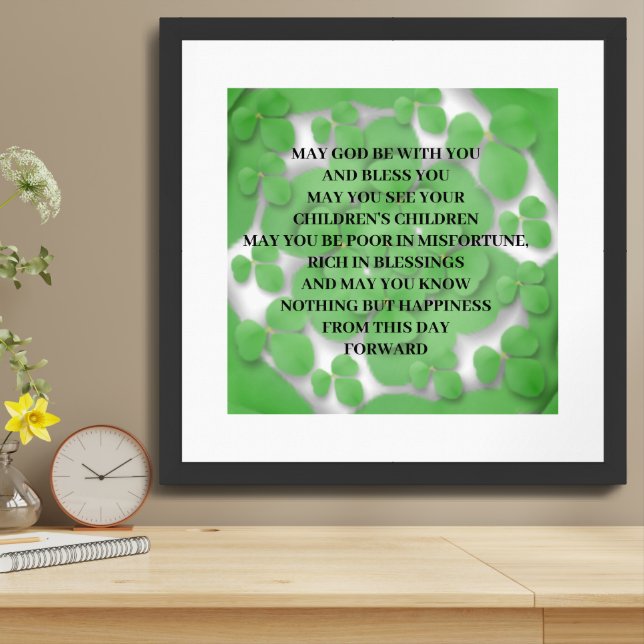AN OLD IRISH WEDDING Blessing Framed Art (Table Top)
