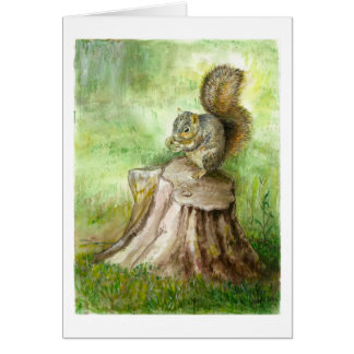 An old log and squirrel cards