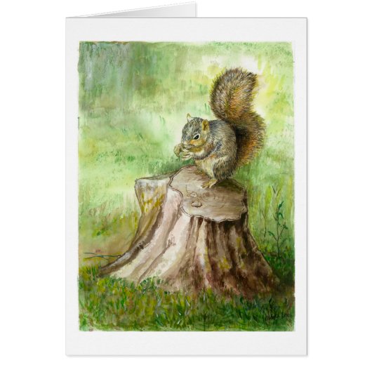 An old log and squirrel cards (Front)