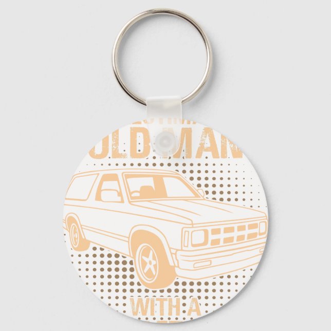 An Old Man Chevrolet Blazer 1989 Keychain (Front)