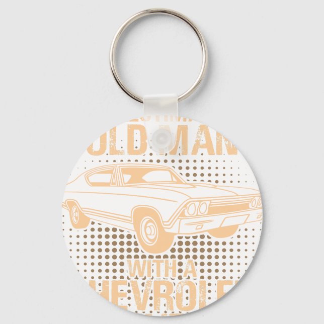 An Old Man Chevrolet Chevelle 1968 Keychain (Front)