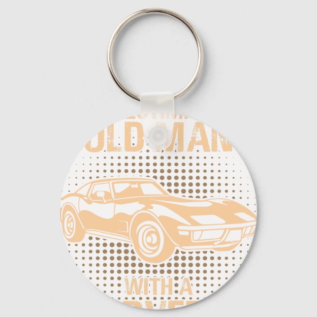 An Old Man Chevrolet Corvette 1979 C3 Keychain (Front)