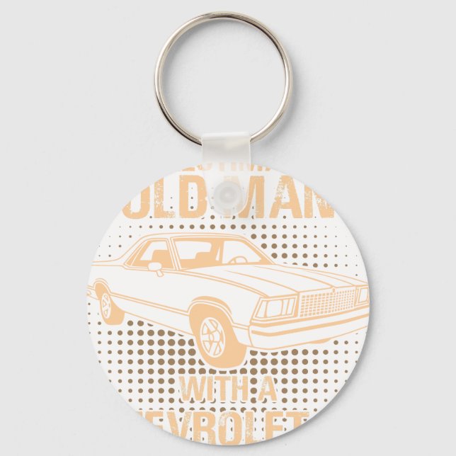 An Old Man Chevrolet El Camino 1978 Keychain (Front)