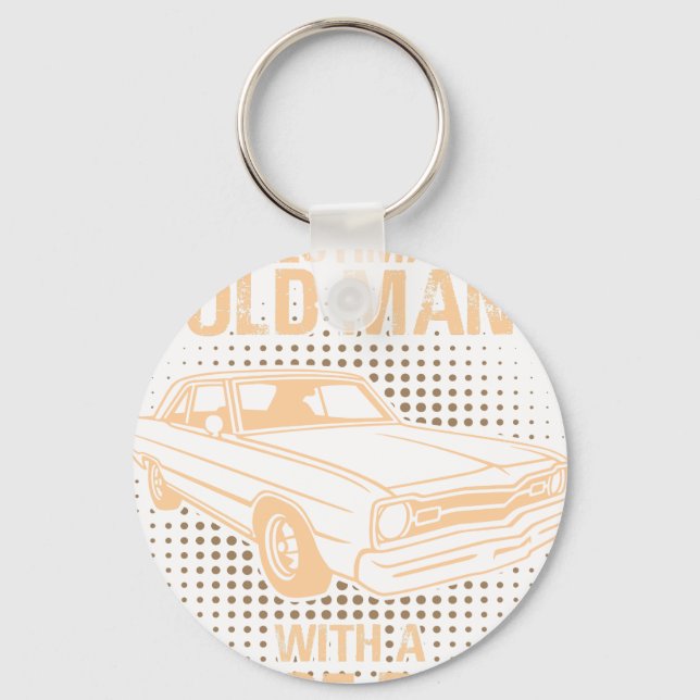 An Old Man Dodge Dart 73 Keychain (Front)