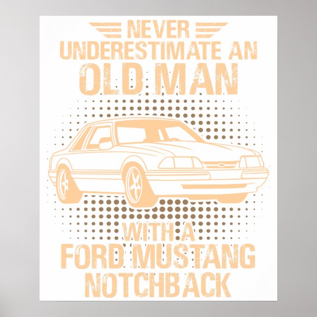 An Old Man Ford Mustang 1989 Notchback Poster (Front)