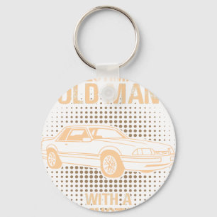 An Old Man Ford Mustang 1993 Lx Keychain