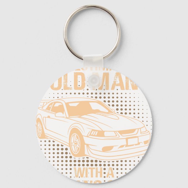 An Old Man Ford Mustang 2000 Svt Cobra R Keychain (Front)