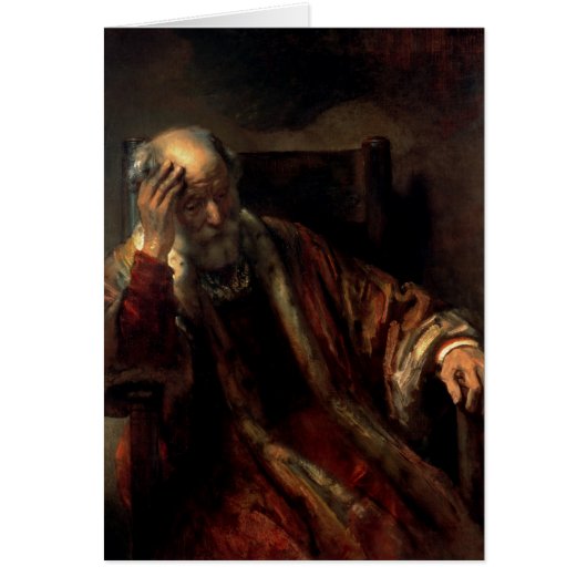 An Old Man in an Armchair Cards (Front)