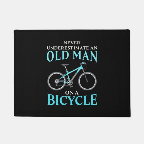 An Old Man On A Bicycle Doormat