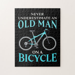 An Old Man On A Bicycle Jigsaw Puzzle