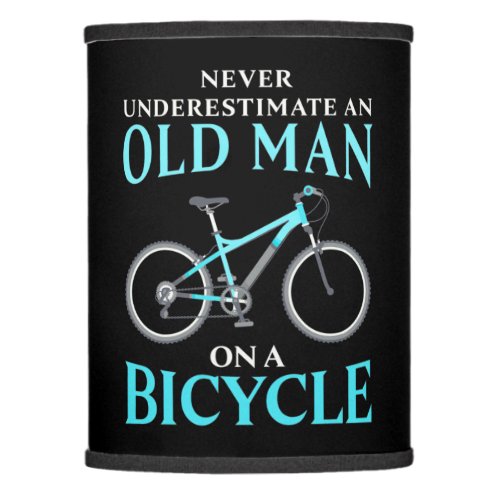 An Old Man On A Bicycle Lamp Shade