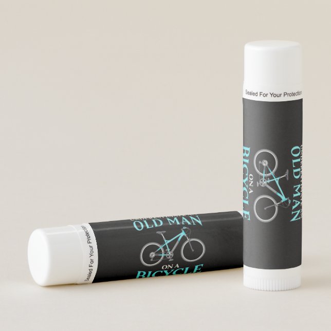 An Old Man On A Bicycle Lip Balm (Front)