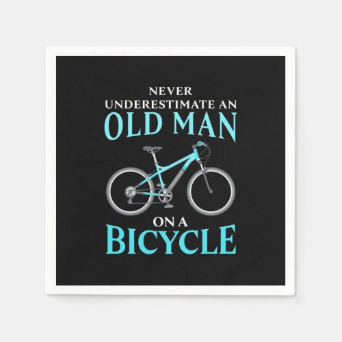 An Old Man On A Bicycle Napkins