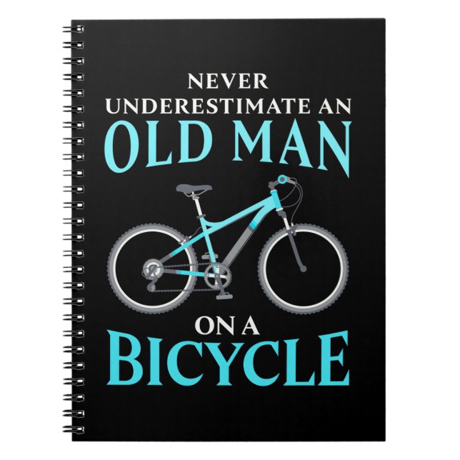 An Old Man On A Bicycle Notebook (Front)