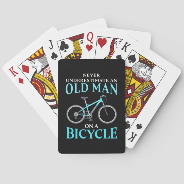 An Old Man On A Bicycle Poker Cards (Back)