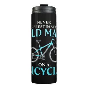 An Old Man On A Bicycle Thermal Tumbler