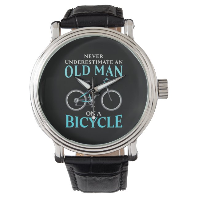 An Old Man On A Bicycle Watch (Front)