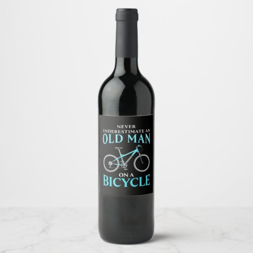 An Old Man On A Bicycle Wine Label