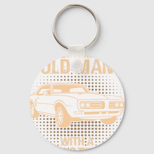 An Old Man Pontiac Firebird 1968 Keychain