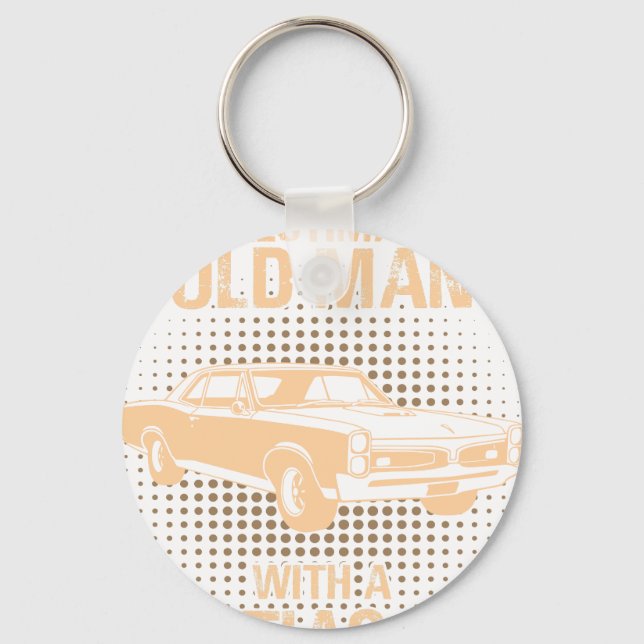 An Old Man Pontiac Gto 1967 Keychain (Front)