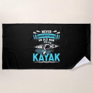 An Old Man With A Kayak Beach Towel