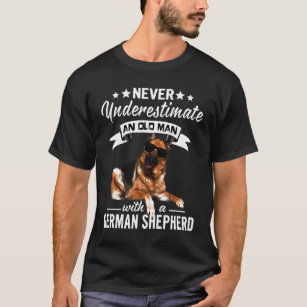 An Old Man With German Shepherd T-Shirt