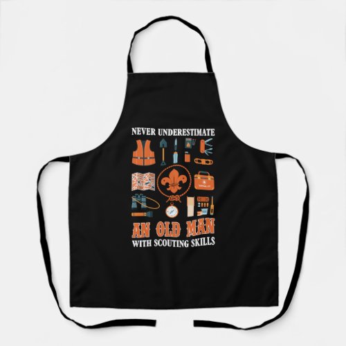 An Old Man With Scouting Skills Gift Apron