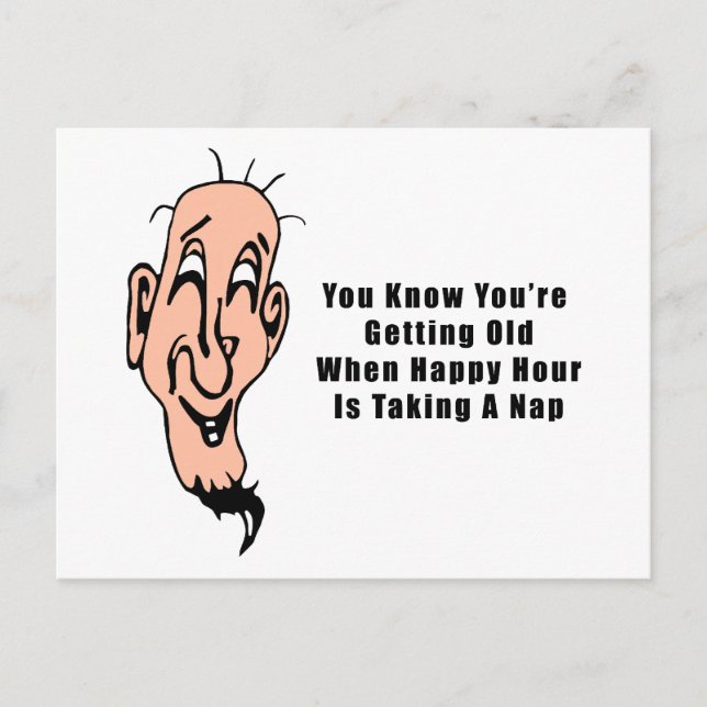 An Old Man's Happy Hour Postcard (Front)