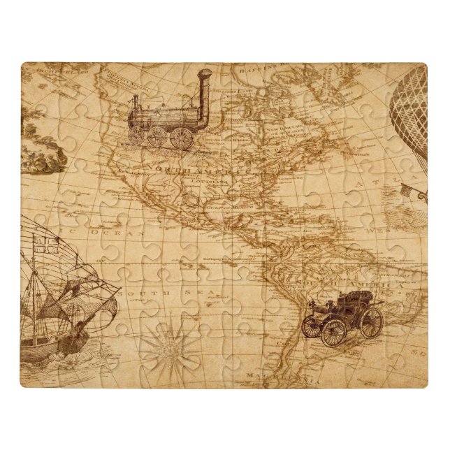 An old map of America  Jigsaw Puzzle (Puzzle Horizontal)
