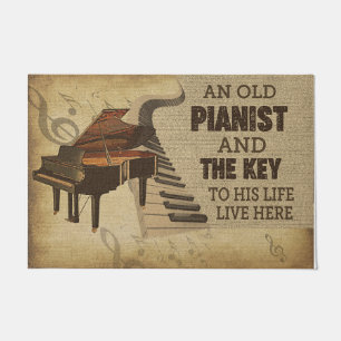 An Old Pianist And The Key To His Life Live Here Doormat