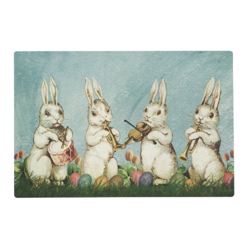 An old picture of Easter rabbits  Placemat