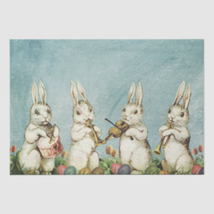 An old picture of Easter rabbits Tissue Paper