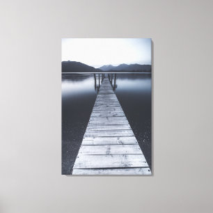An Old Pier Portrait Canvas Print