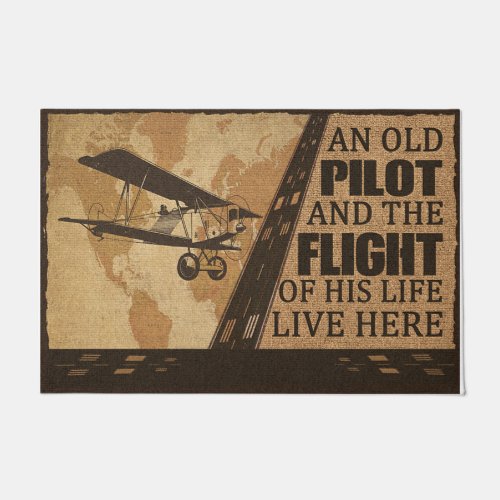 An Old Pilot And The Flight Of His Life Doormat