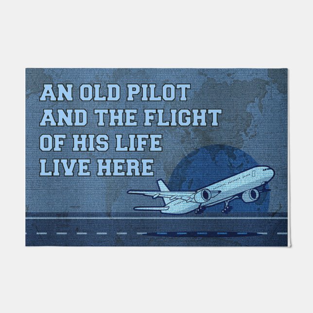An Old Pilot And The Flight Of His Life Doormat (Front)