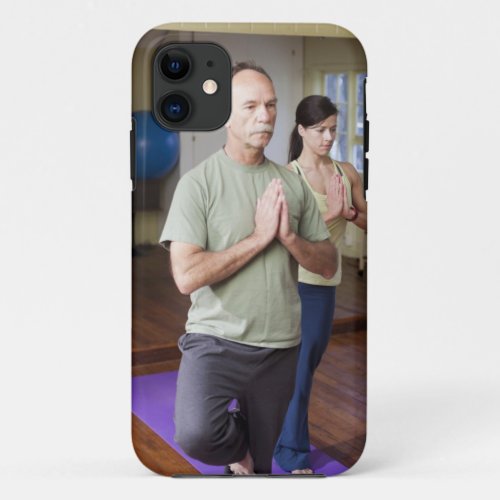 An older man in front of a younger woman iPhone 11 case