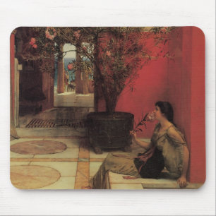 An Oleander by Alma Tadema, Vintage Flowers Mouse Pad