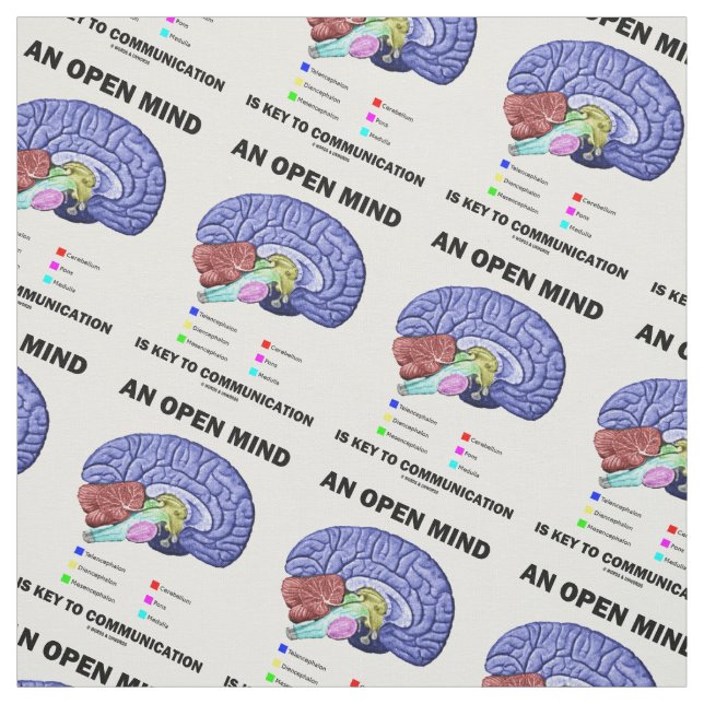 An Open Mind Is Key To Communication Brain Fabric (Swatch)