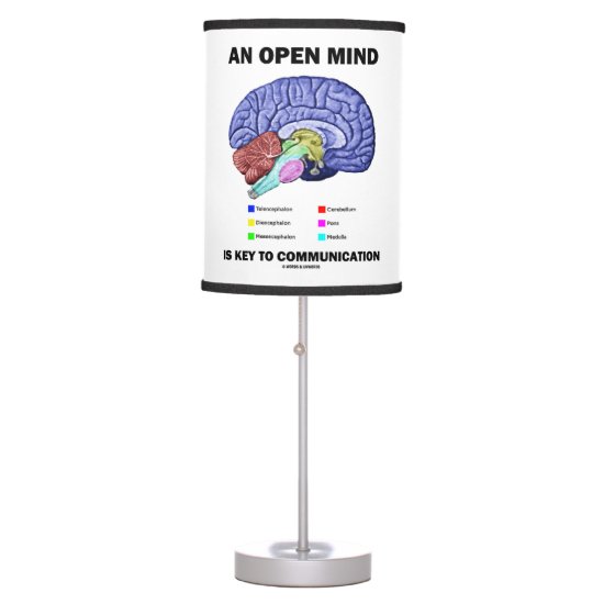 An Open Mind Is Key To Communication Brain Psyche Table Lamp