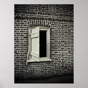 An Open Window Poster – Rustic Light and Shadow